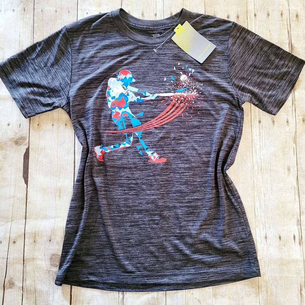 NWT Boys Baseball L 12 14 Dri Fit T shirt   USA